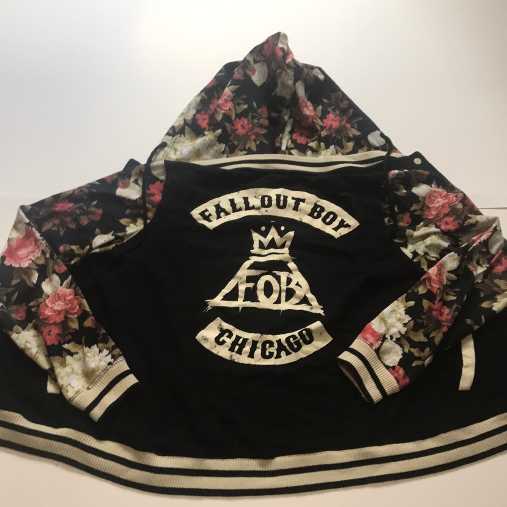 Fall Out Boy Floral Varsity Hoodie
